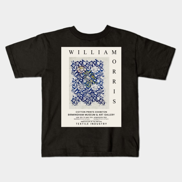 William Morris Exhibition Wall Art Textile Pattern Kids T-Shirt by VanillaArt